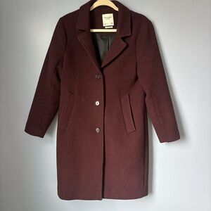 Abercrombie & Fitch Dark Burgundy Trench Coat